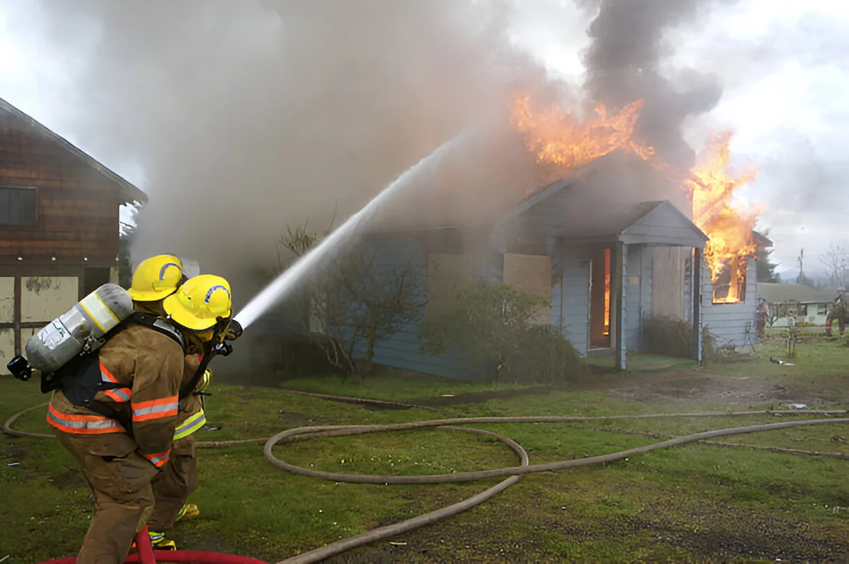 San Diego house on fire